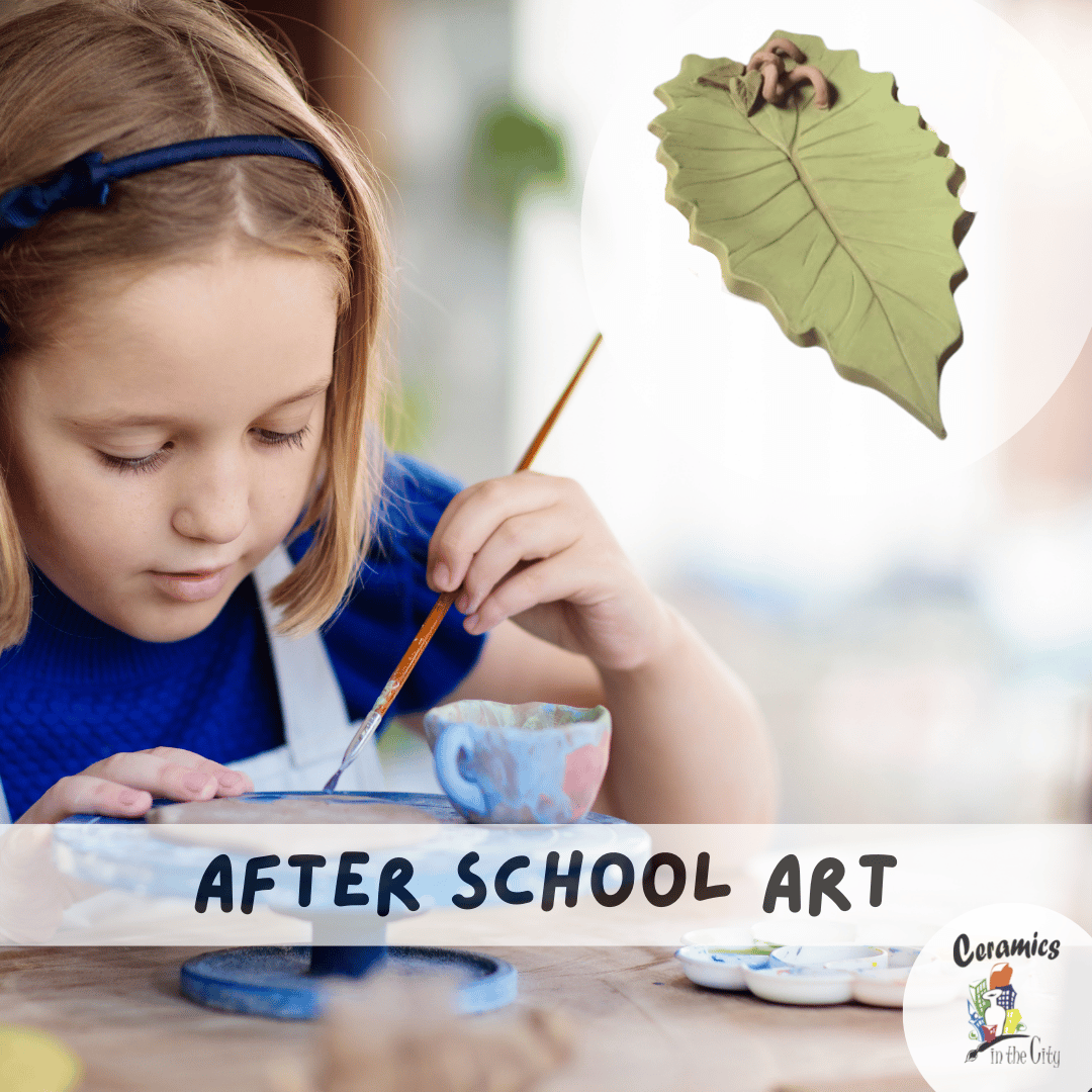 Child creating after school art