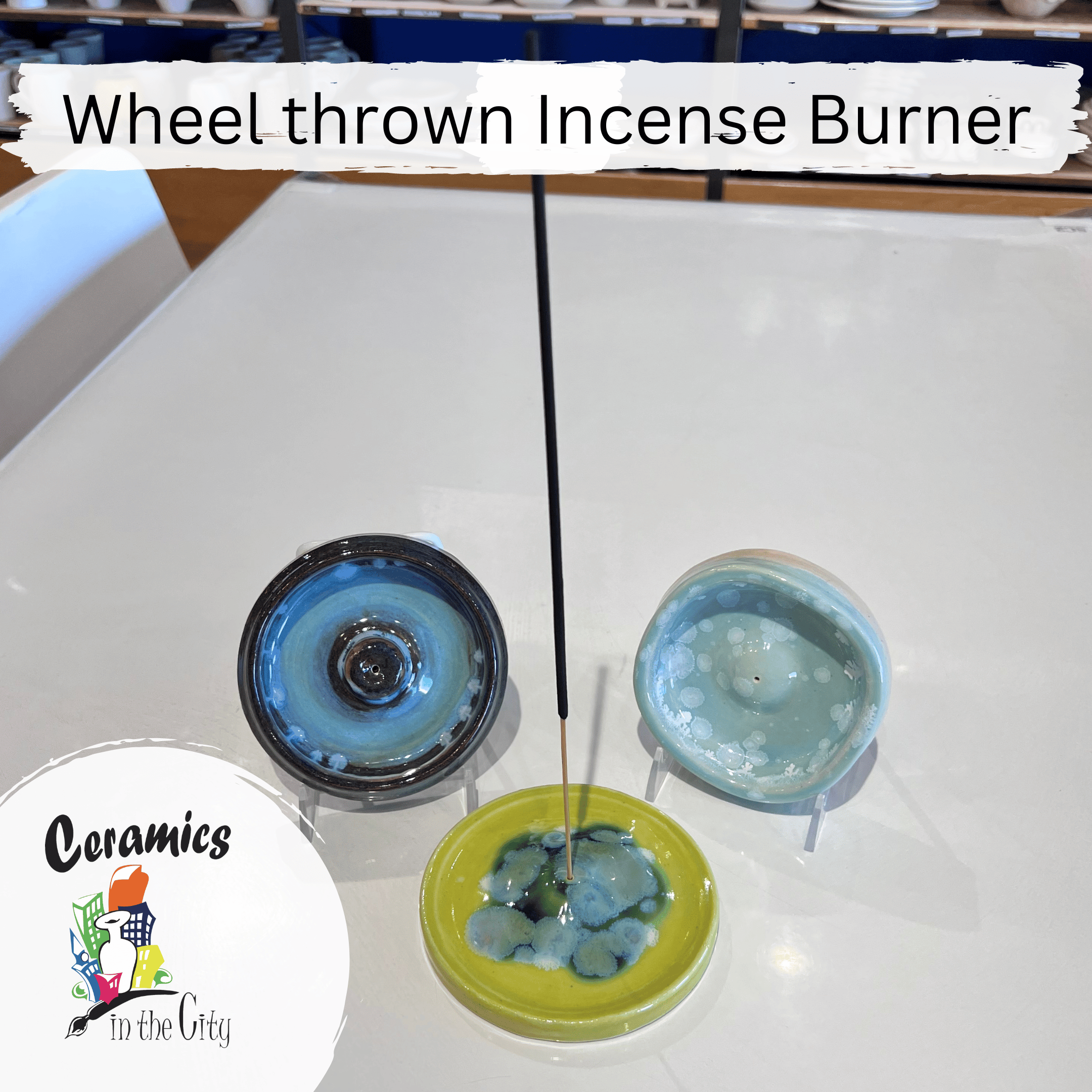 Wheel Thrown Incense Burner
